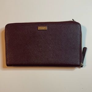 Kate spade neda laurel way deep plum wallet